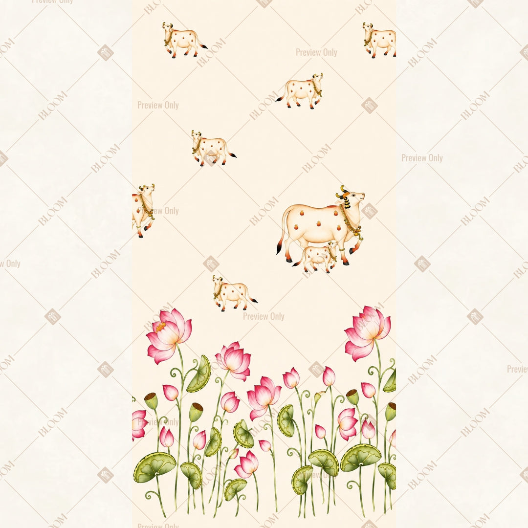 Cute Safari Baby Pattern Vertical Backdrop
