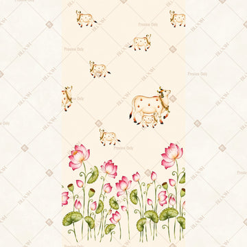 Cute Safari Baby Pattern Vertical Backdrop
