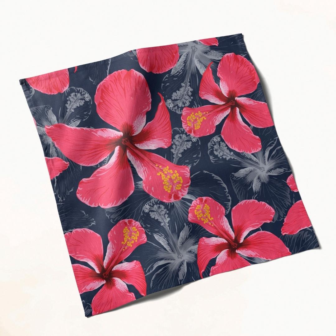 Pink Hibiscus Floral: Napkins 18" X 18" - Pack Of 20