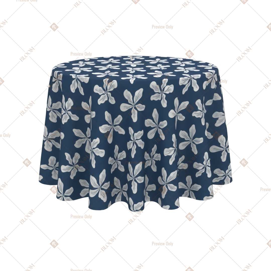 Navy White Floral Table Cover Pack Of 6