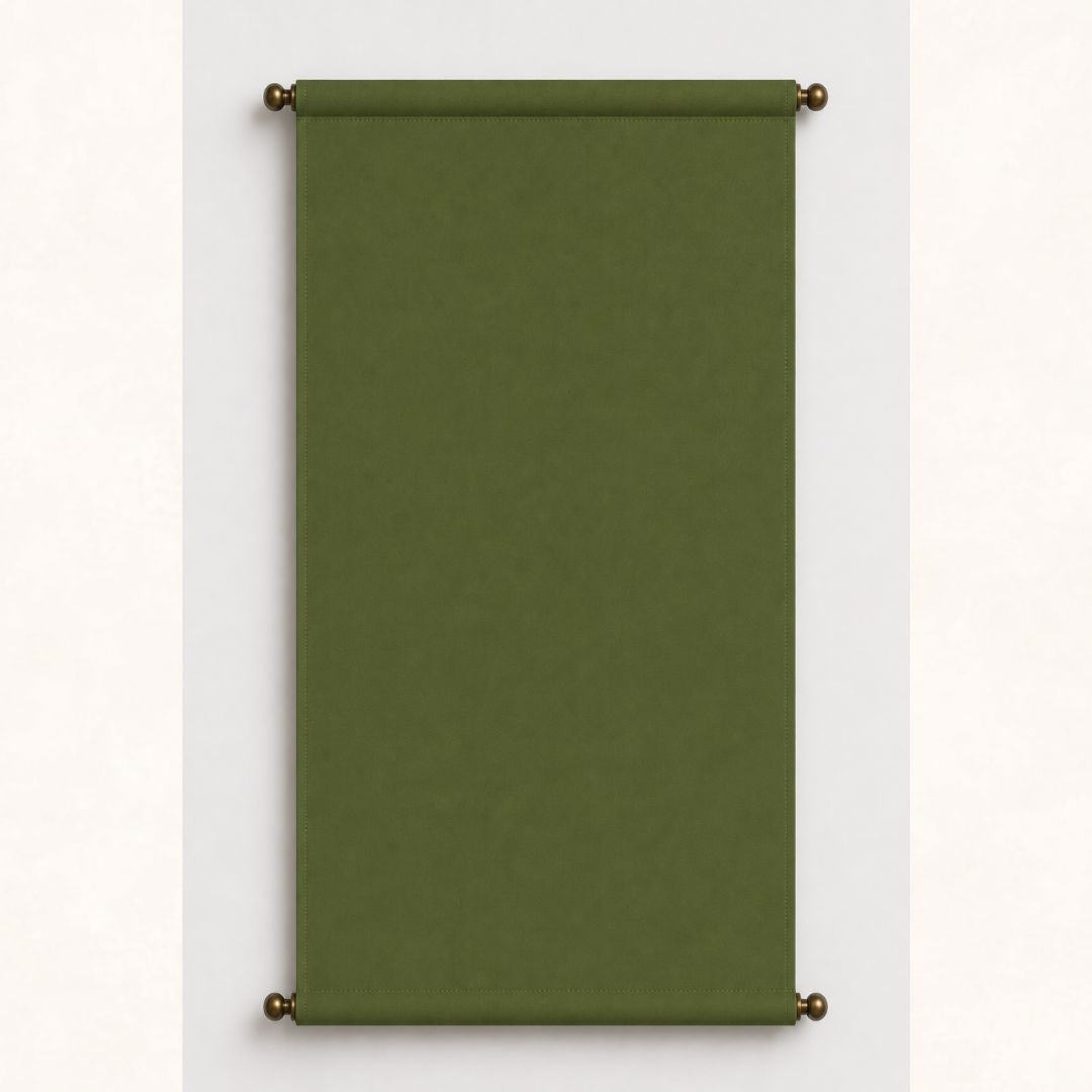 OLIVE GREEN HANGING SCROLLS