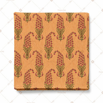 Mustard Paisley Buta Pattern Design