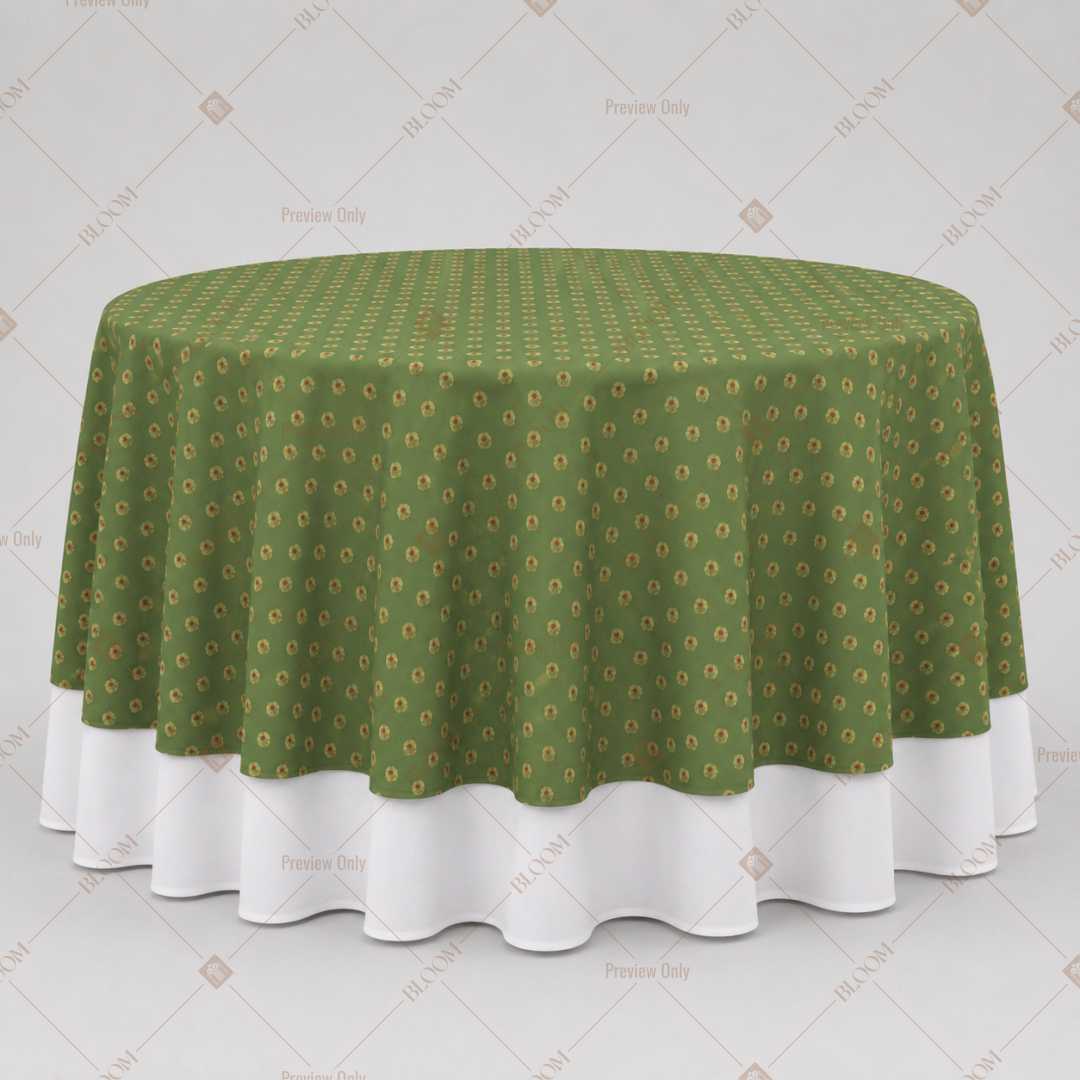 Olive Green Minimal Table Overlay Pack of 6