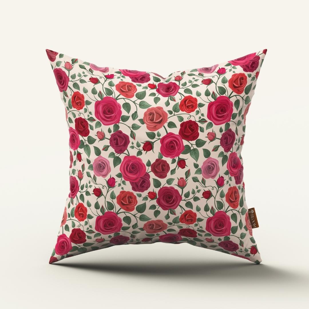 Rosy Garden Delight: Cushion Cover - Pack of 12