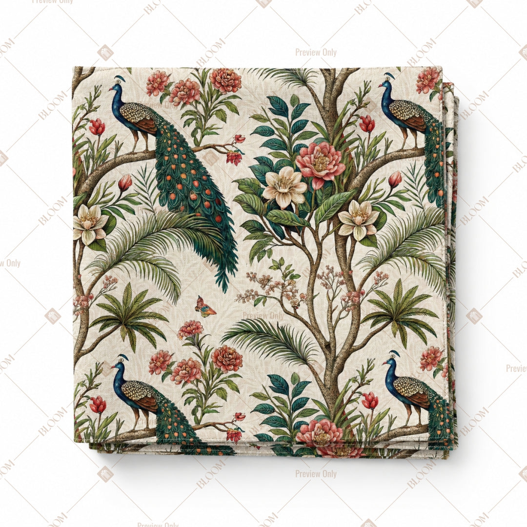Vintage Bird Garden Pattern Design