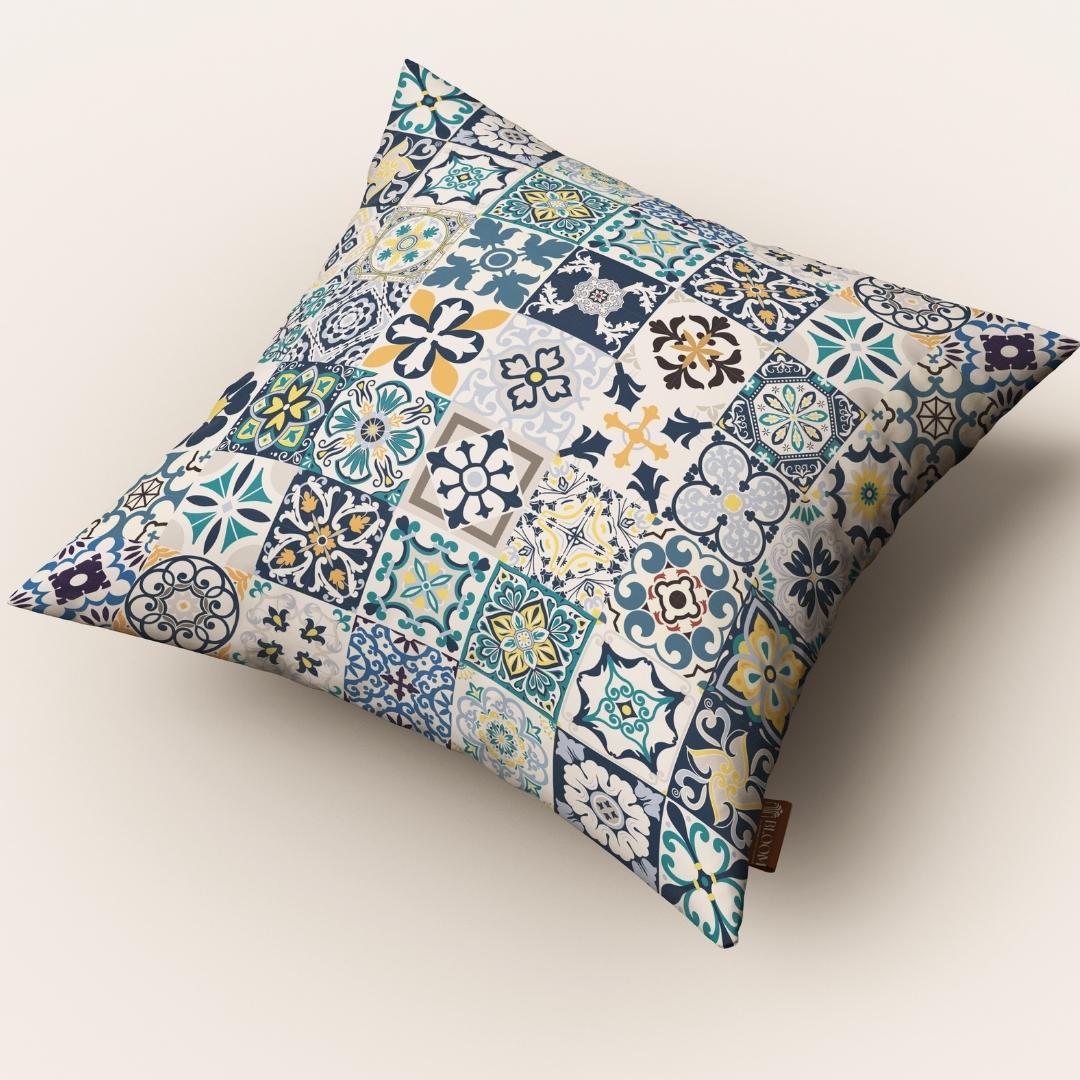 Mediterranean Tile Mix: Cushion Cover - Pack of 12