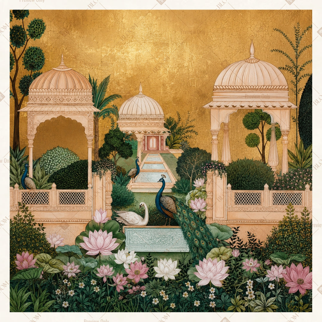 Luxury Garden Pavilion Square Backdrop