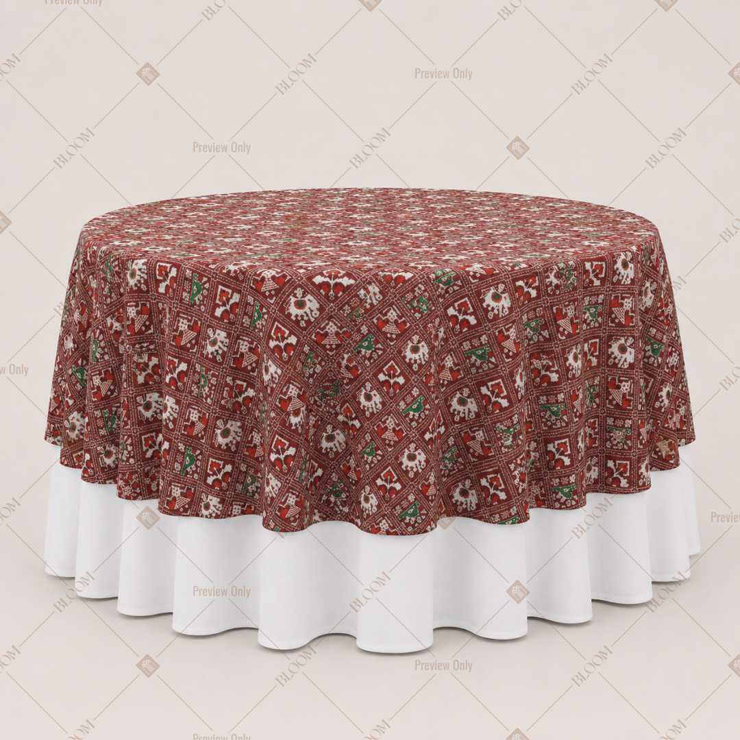 Rustic Rose Floral Table Overlay Pack of 6