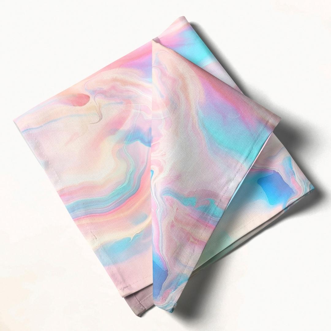 Pastel Marble Dream: Napkins 18" X 18" - Pack Of 20
