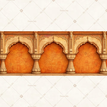 Amber Palace Arch Border Wide Backdrop