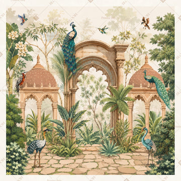 Tropical Palace Entrance Square Backdrop