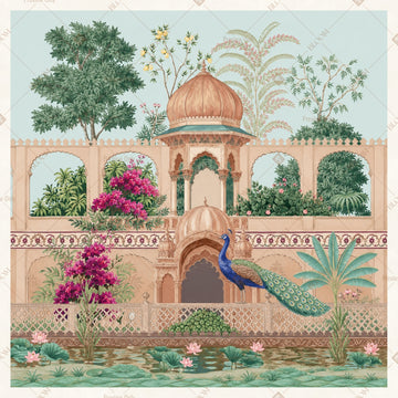 Palace Garden Courtyard Square Backdrop