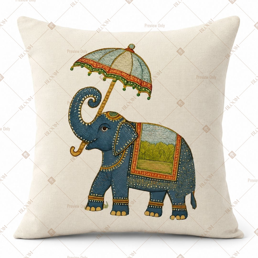 Elephant Folk Art Cushion Cover Pack of 12