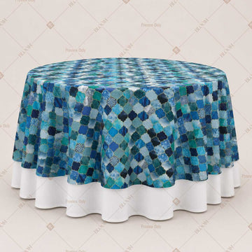 Blue Mosaic Tile Table Overlay Pack of 6