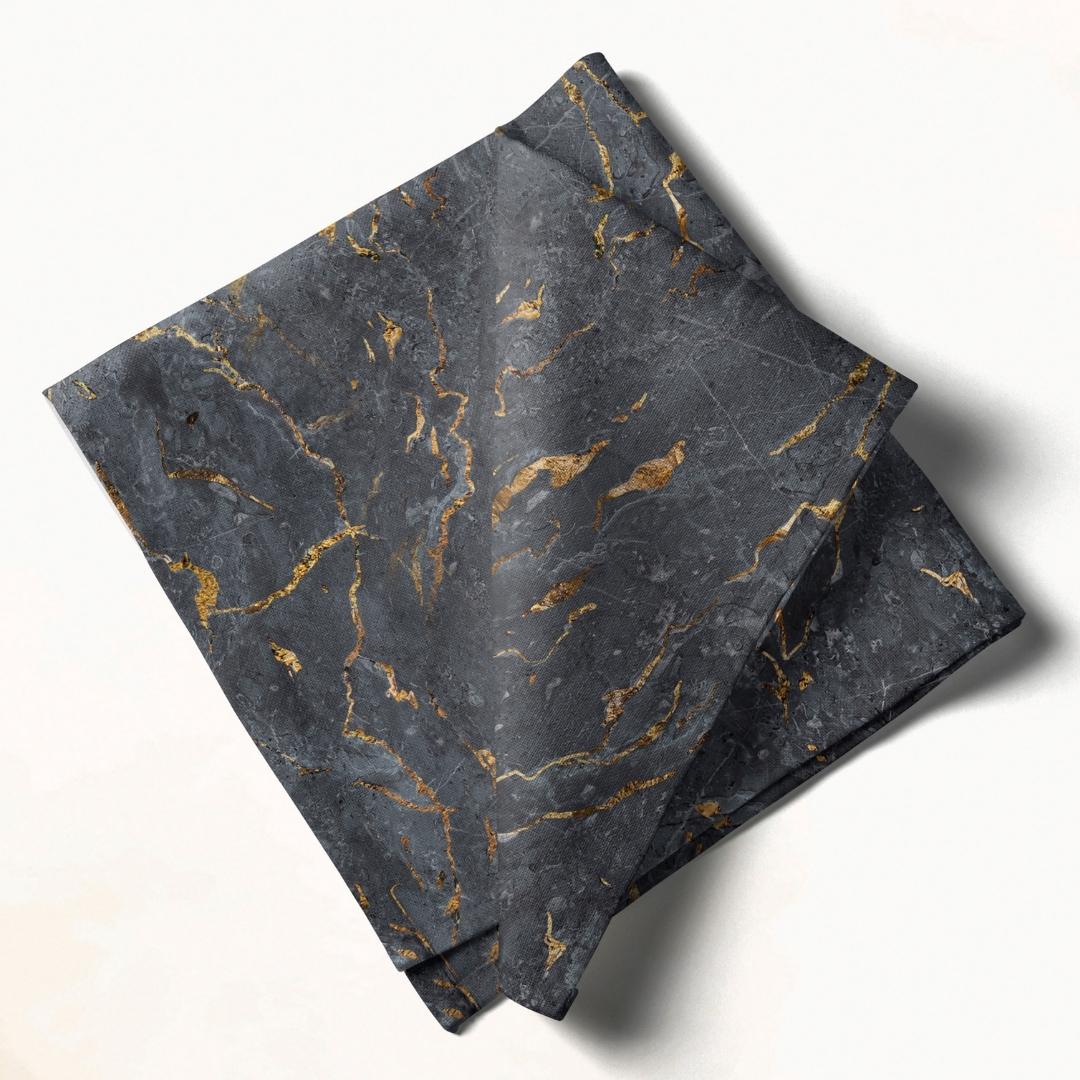 Charcoal Gold Vein: Napkins 18" X 18" - Pack Of 20