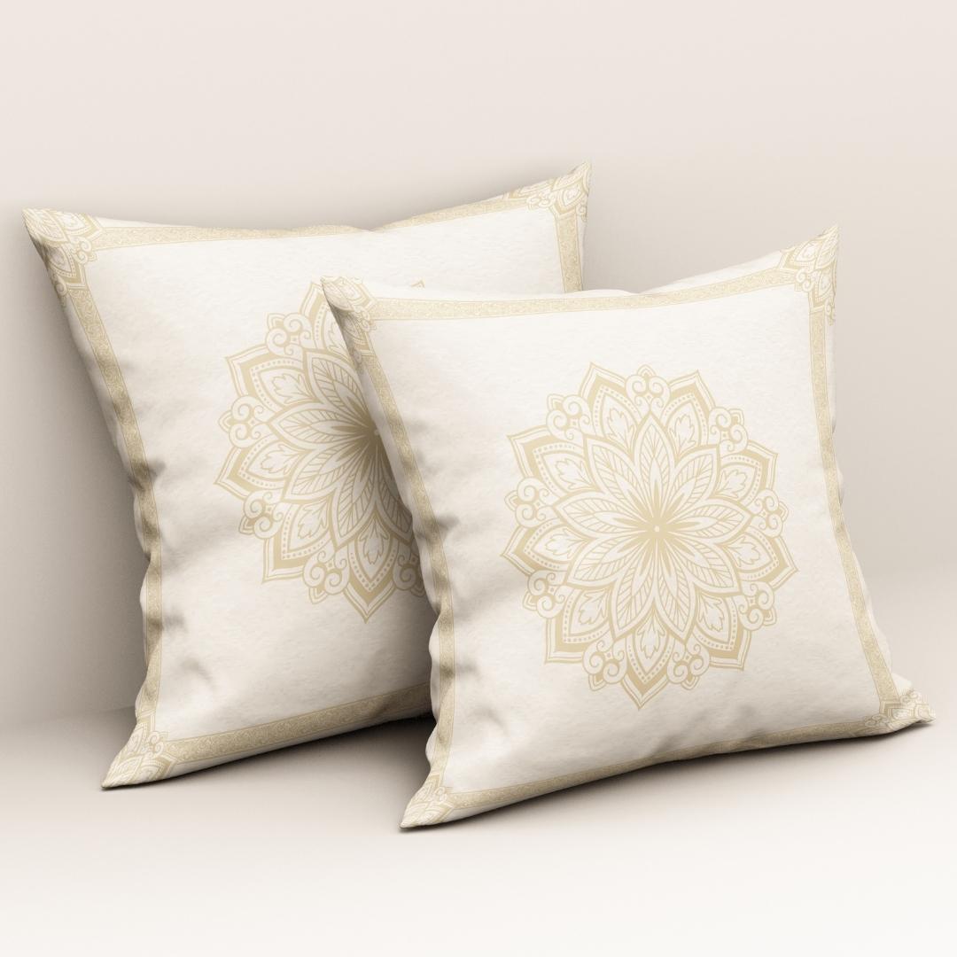 Golden Mandala Grace: Cushion Cover - Pack of 12