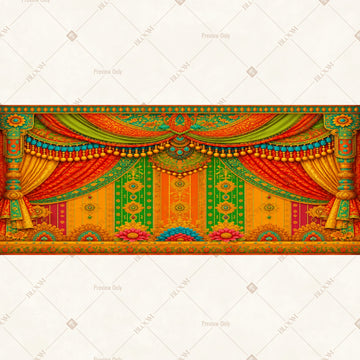 Grand Wedding Stage Curtain Wide Backdrop