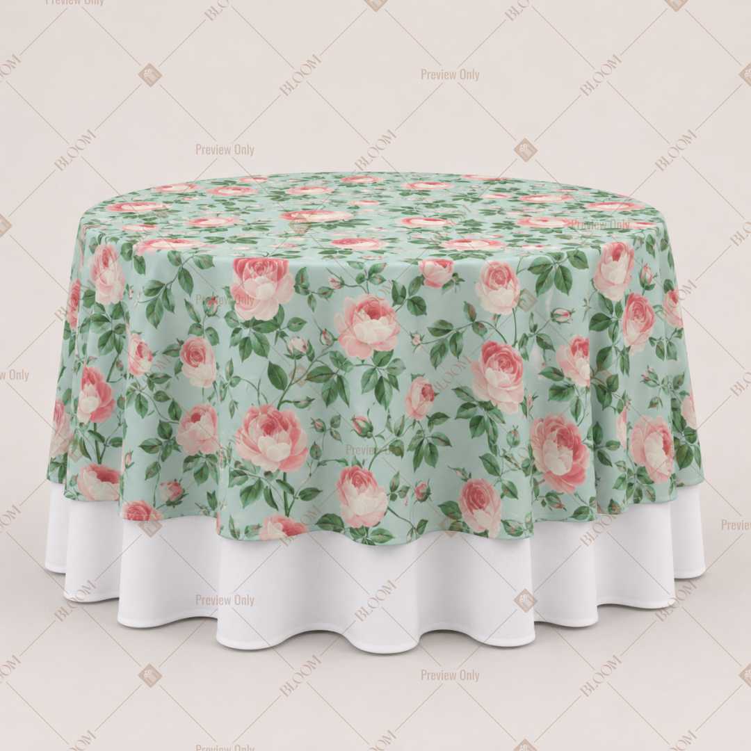 Mint Rose Garden Table Overlay Pack of 6