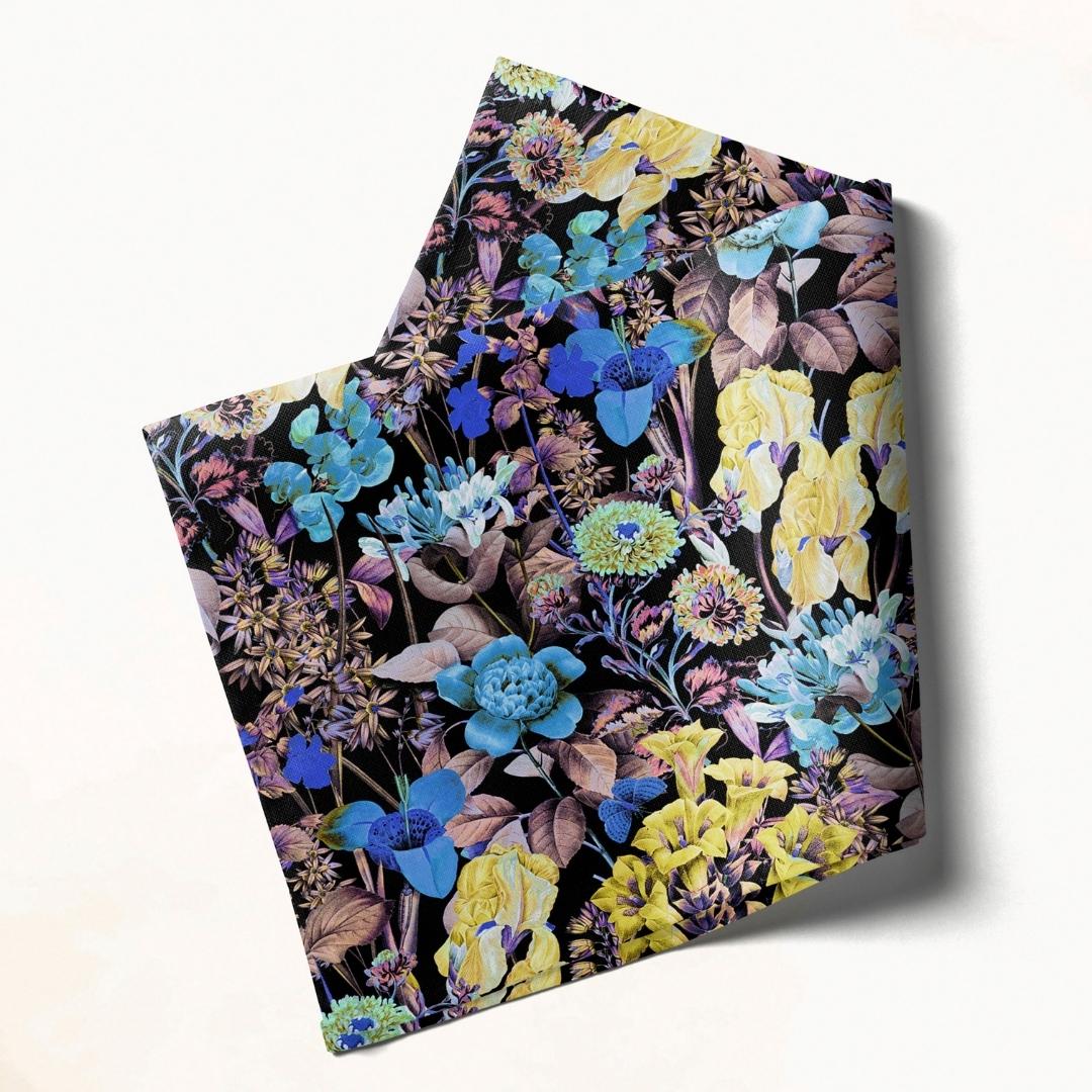 Midnight Bloom Fantasy: Napkins 18" X 18" - Pack Of 20