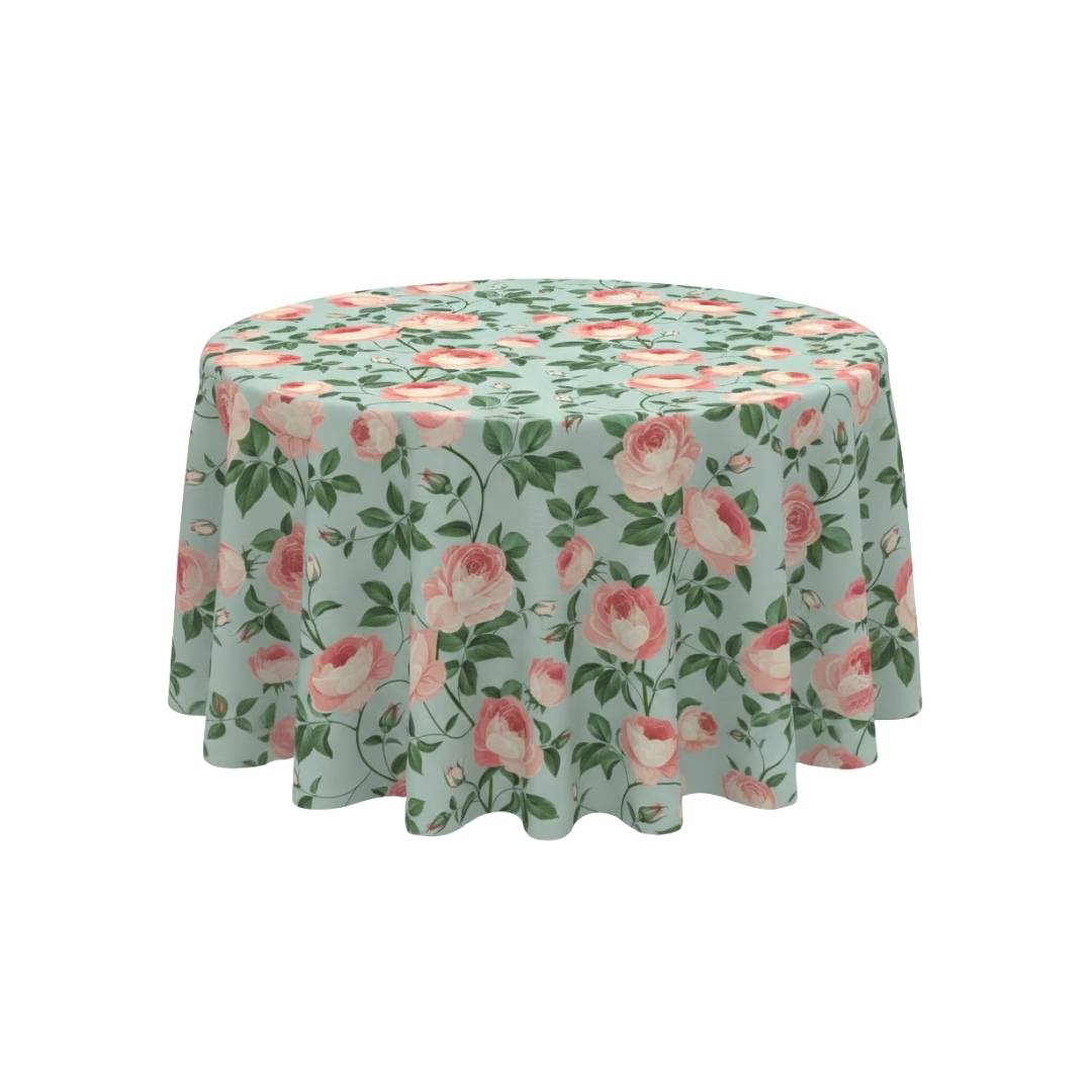 Rose Whisper Round Table Cover - Pack Of 6