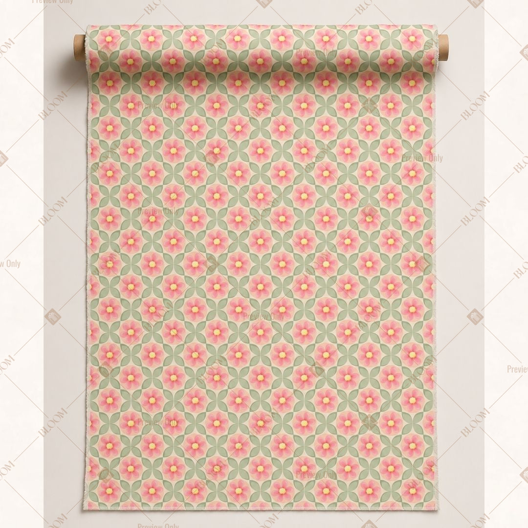 Coral Diamond Motif Fabric Pack of 25