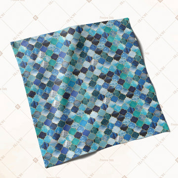 Blue Floral Mosaic Napkin Pack of 20