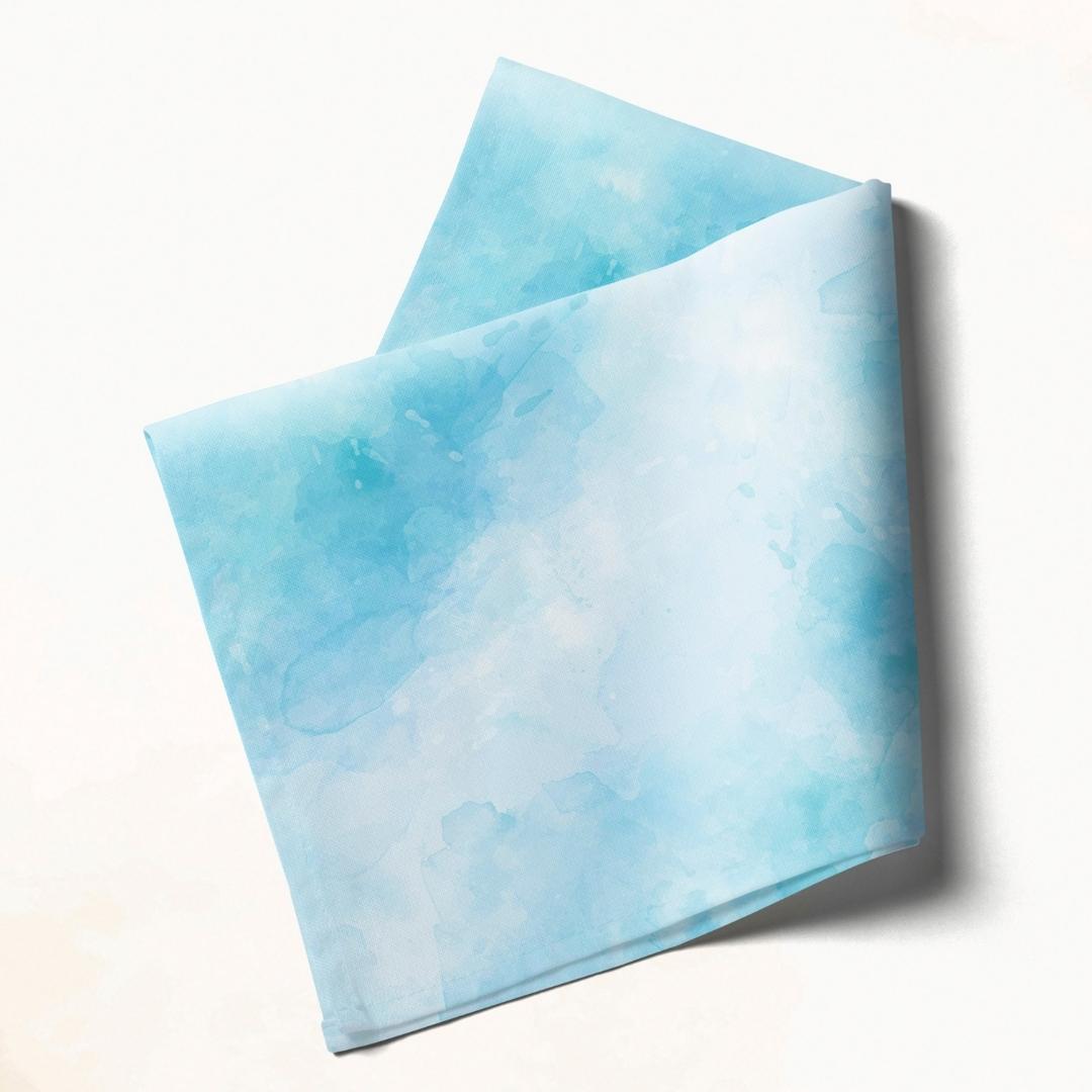 Aqua Watercolor Bliss: Napkins 18" X 18" - Pack Of 20