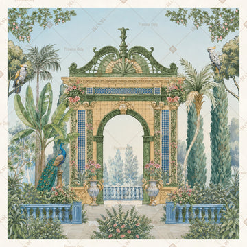 White Palace Garden Arch Square Backdrop