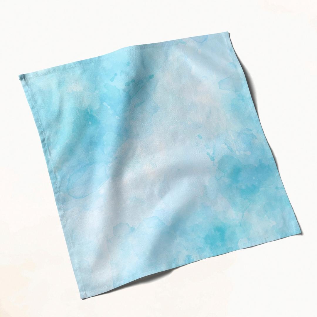 Aqua Watercolor Bliss: Napkins 18" X 18" - Pack Of 20