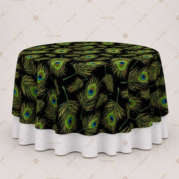 Peacock Feather Luxe Table Overlay Pack of 6