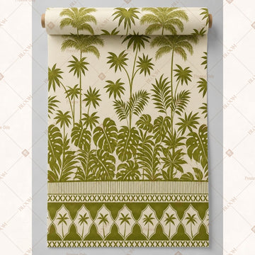 Terracotta Paisley Block Print Fabric Roll Pack of 25