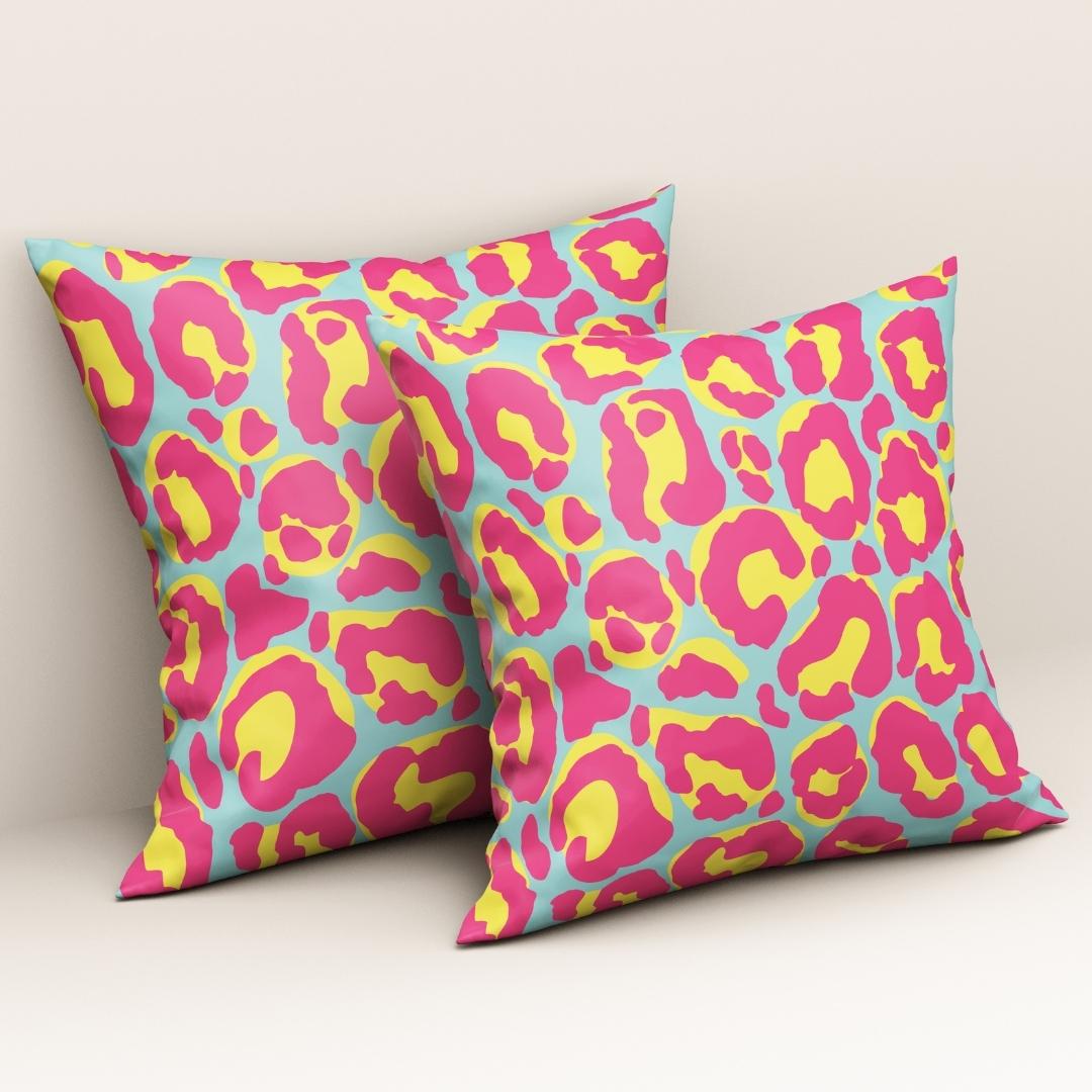 Neon Leopard Pop: Cushion Cover - Pack of 12