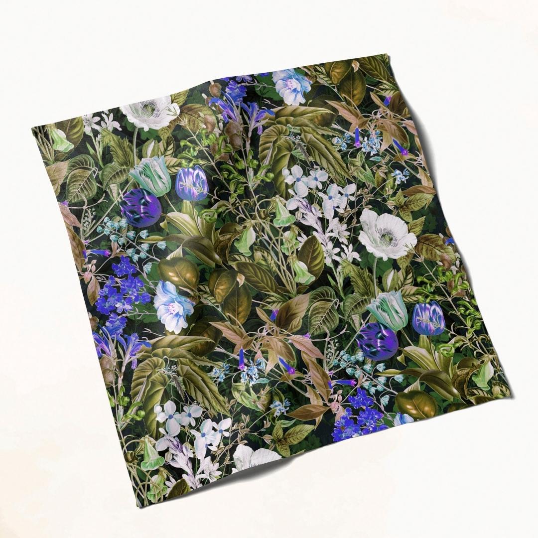 Midnight Bloom Elegance: Napkins 18" X 18" - Pack Of 20