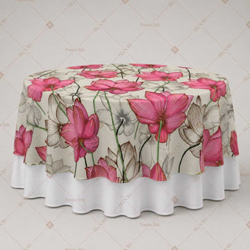 Pink Magnolia Blossom Table Overlay Pack of 6