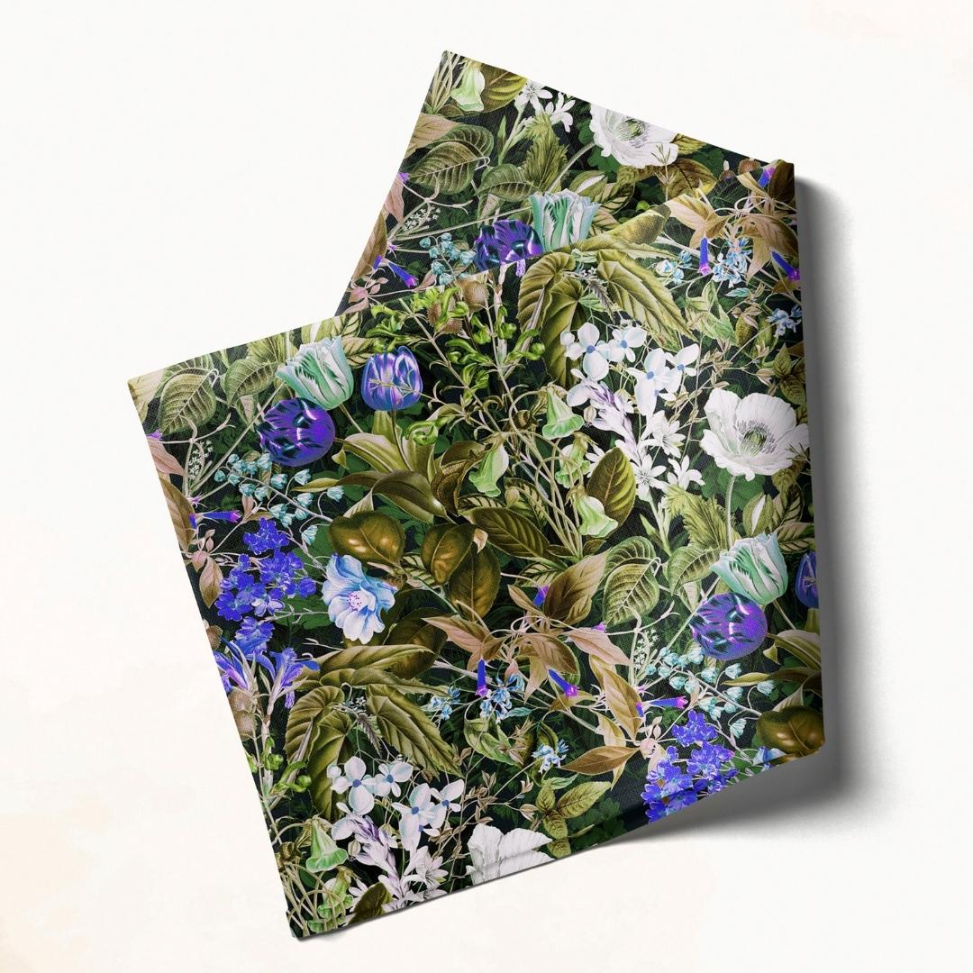 Midnight Bloom Elegance: Napkins 18" X 18" - Pack Of 20