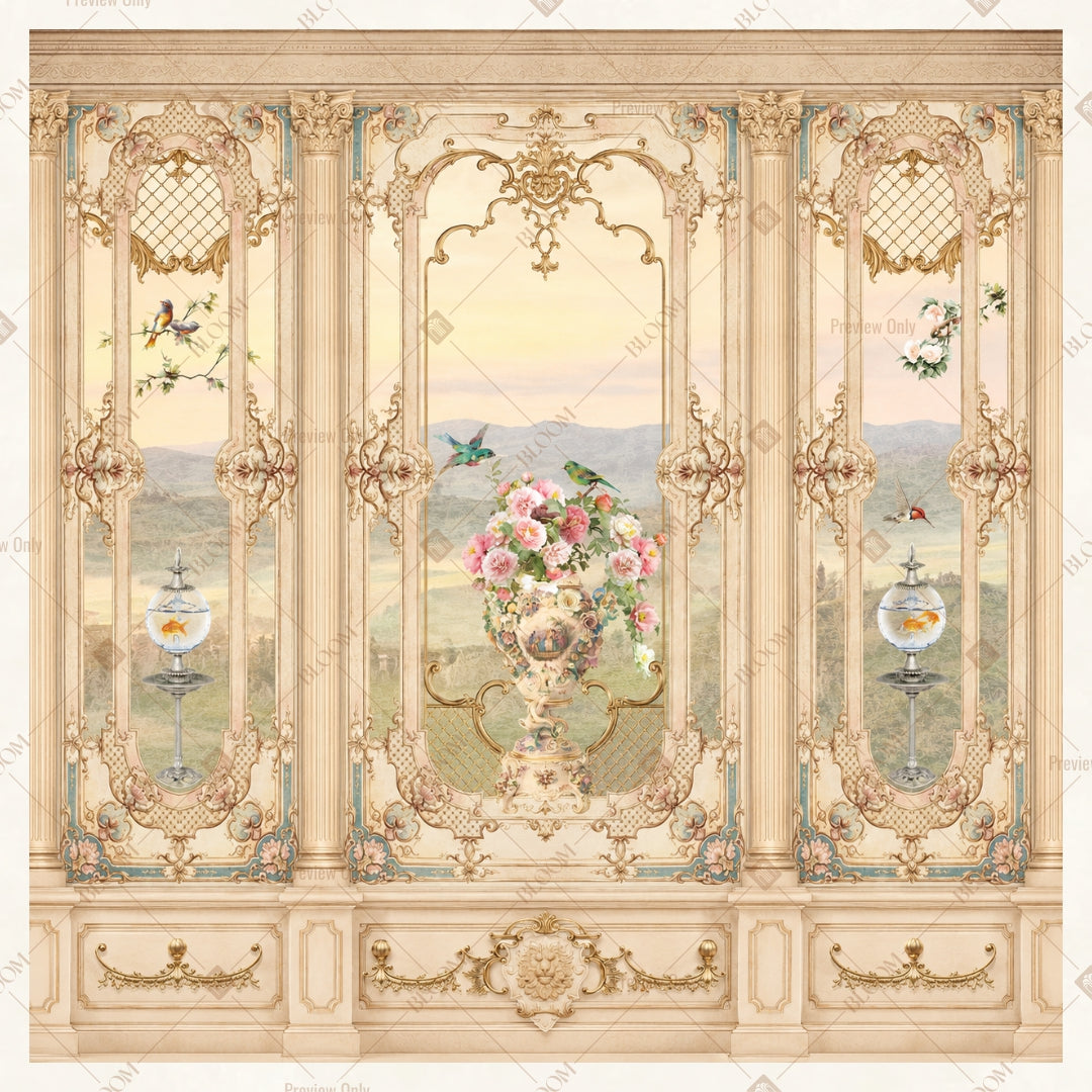 Royal Vintage Palace Panels Square Backdrop