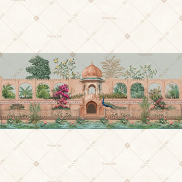 Heritage Palace Landscape Border Wide Backdrop