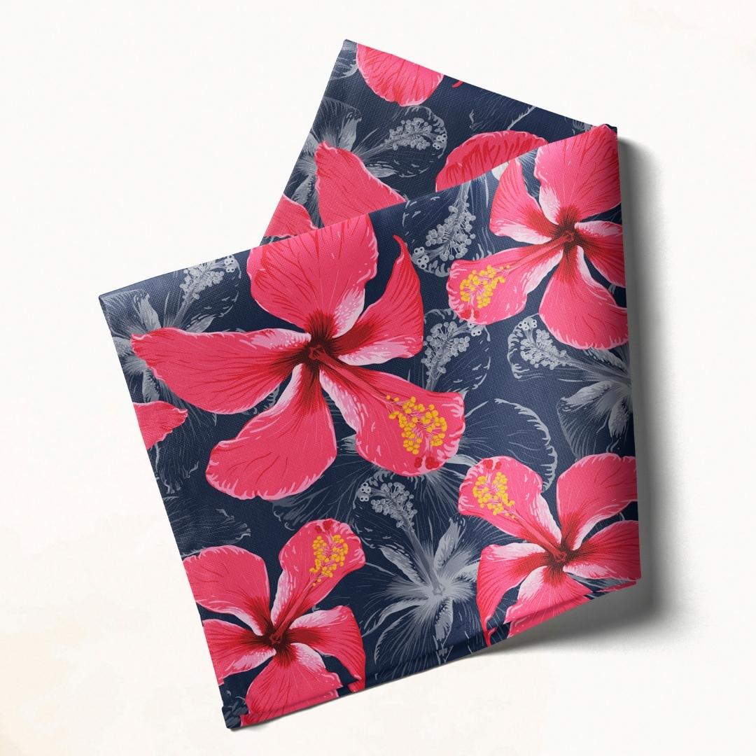 Pink Hibiscus Floral: Napkins 18" X 18" - Pack Of 20