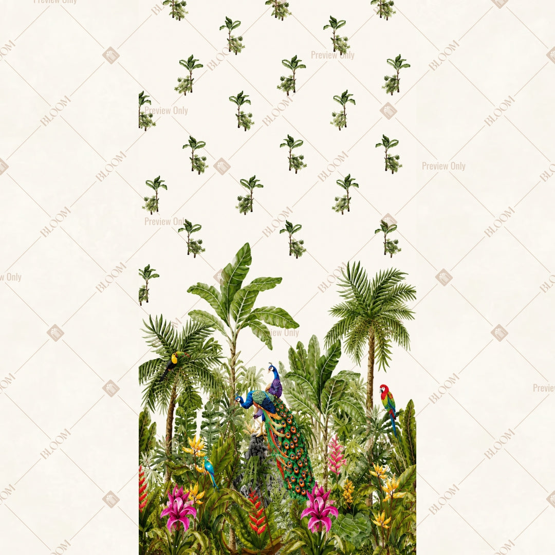 Tropical Palm Paradise Vertical Backdrop