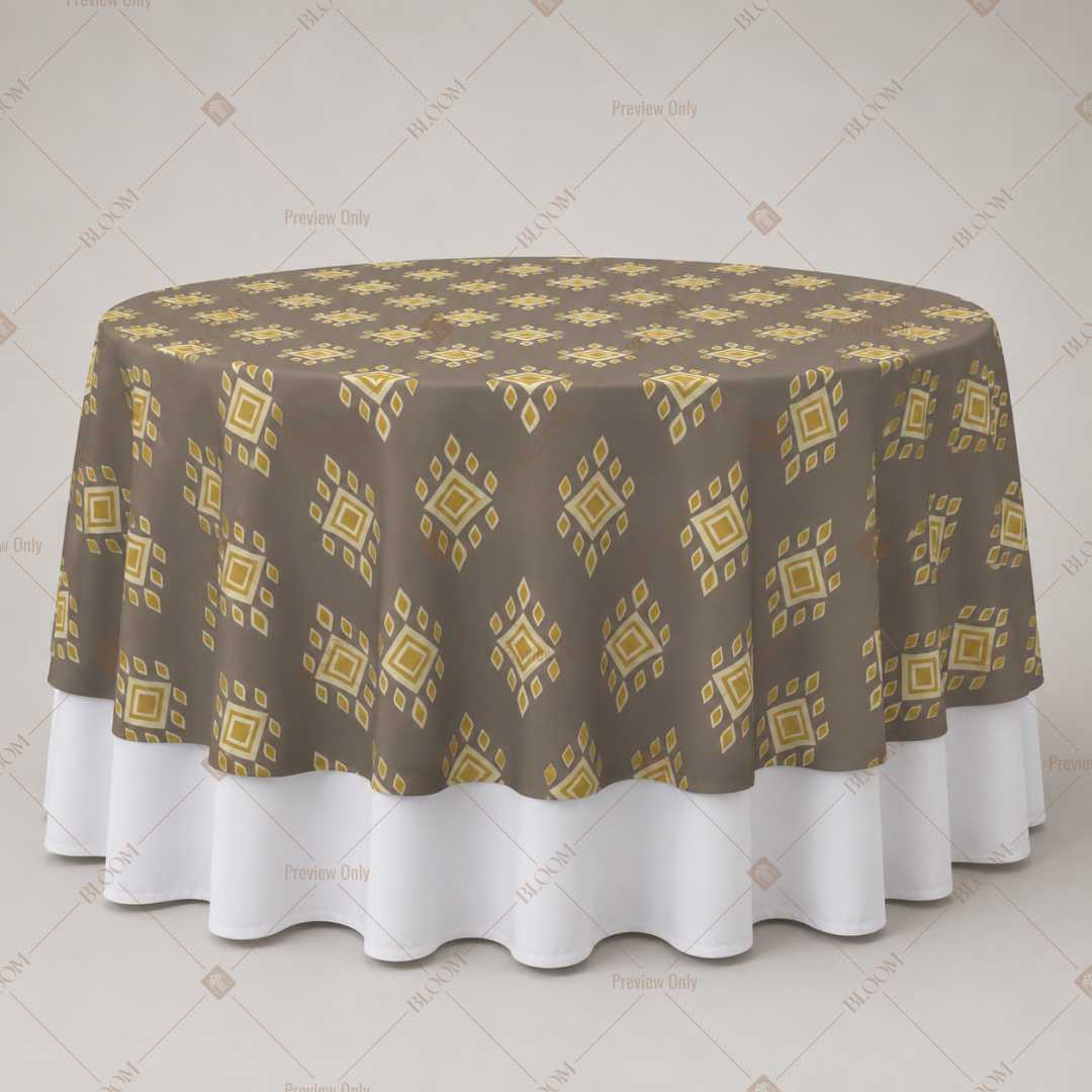 Gold Diamond Trellis Table Overlay Pack of 6