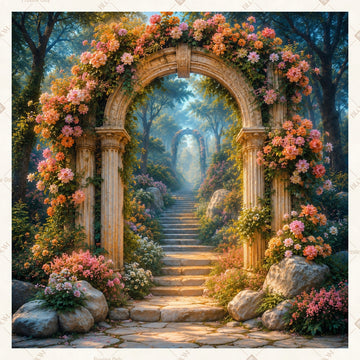 Enchanted Garden Portal Square Backdrop