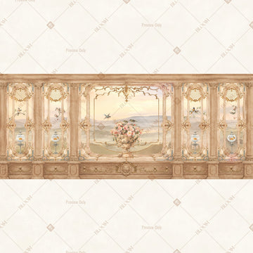 White Palace Hall Border Wide Backdrop