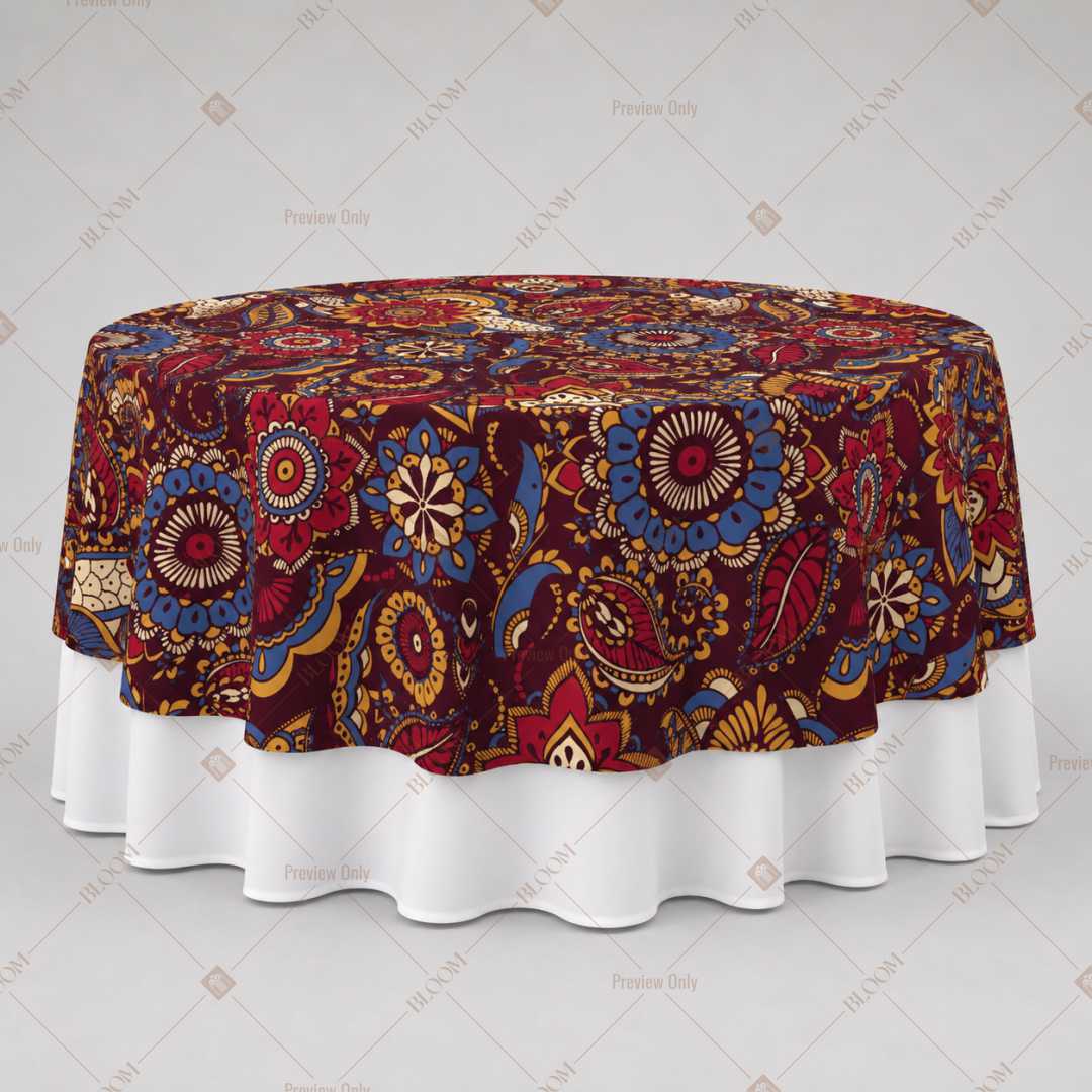 Bohemian Paisley Mandala Table Overlay Pack of 6