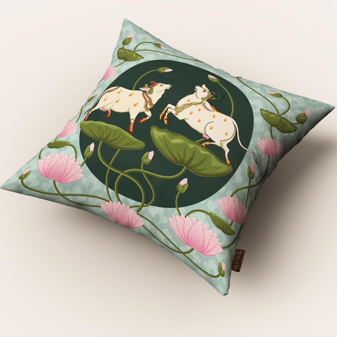 Lotus & Nandi Medallion: Cushion Cover - Pack of 12
