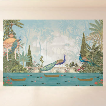 Majestic Peacock Garden: Backdrop - Landscape
