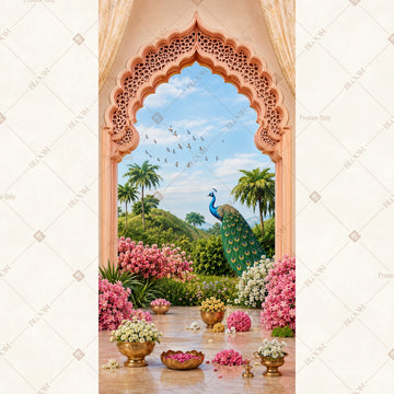 Mughal Garden View Vertical Backdrop