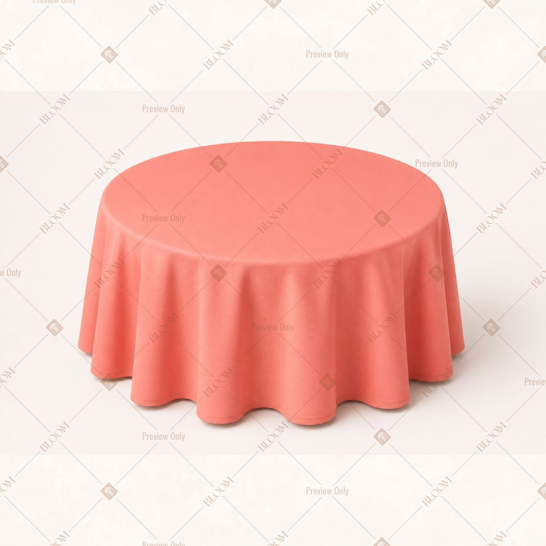 Peach Pink Table Cover Pack Of 6
