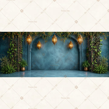 Midnight Lantern Stage Wide Backdrop
