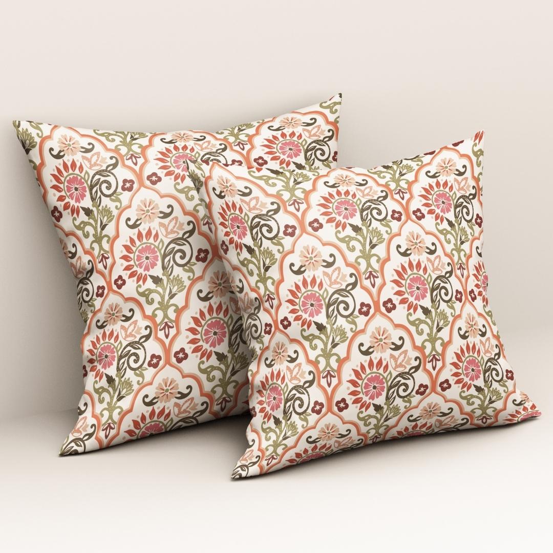 Blush Ogee Bloom: Cushion Cover - Pack of 12