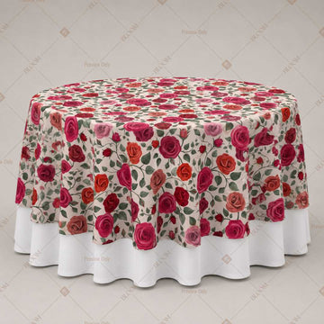 Red Rose Garden Table Overlay Pack of 6
